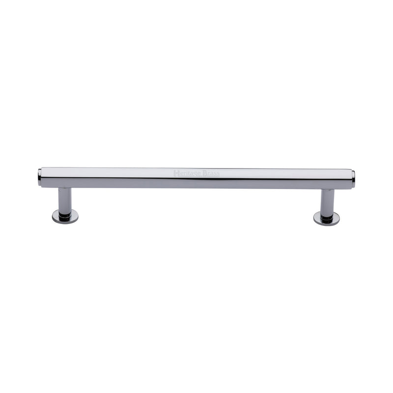 Heritage Brass Hexagon Cabinet Pull Handle with Rose