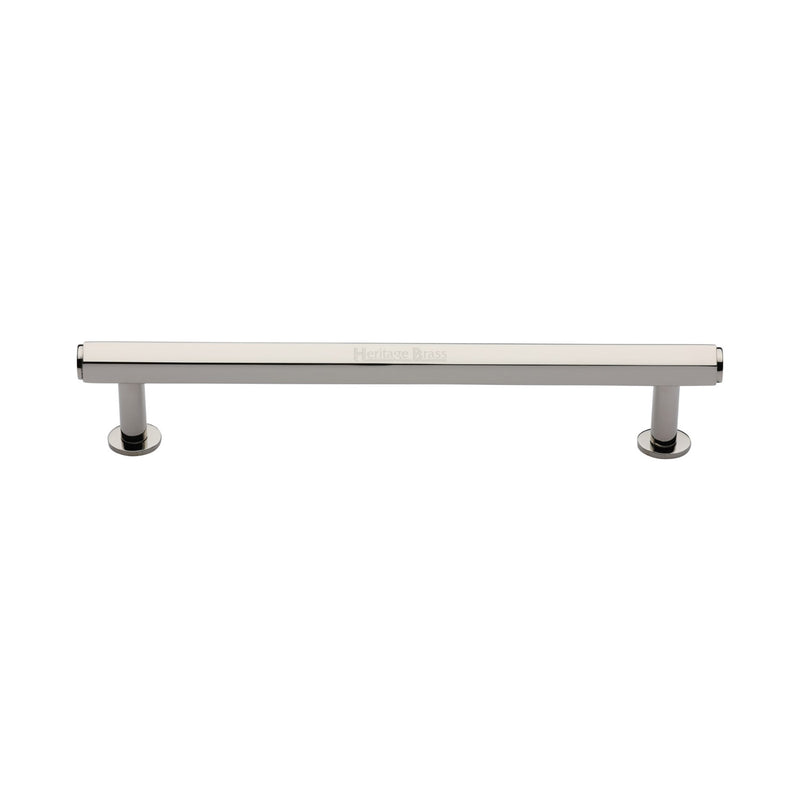 Heritage Brass Hexagon Cabinet Pull Handle with Rose