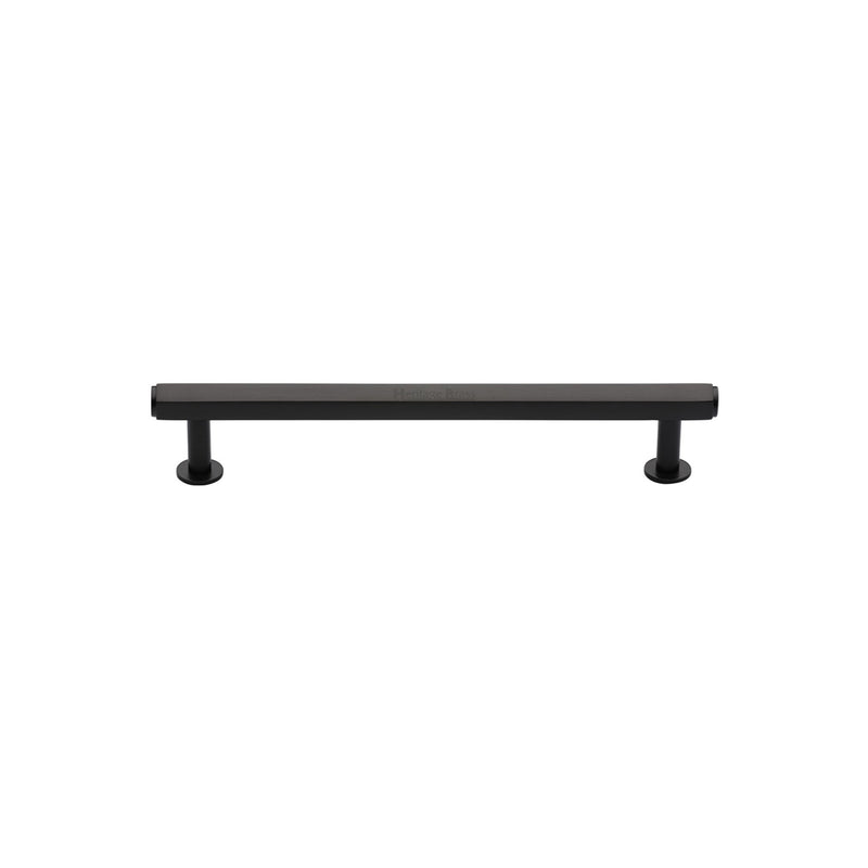 Heritage Brass Hexagon Cabinet Pull Handle with Rose