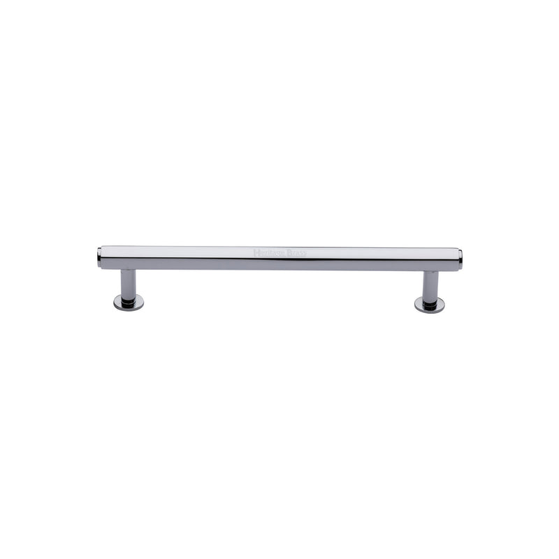 Heritage Brass Hexagon Cabinet Pull Handle with Rose