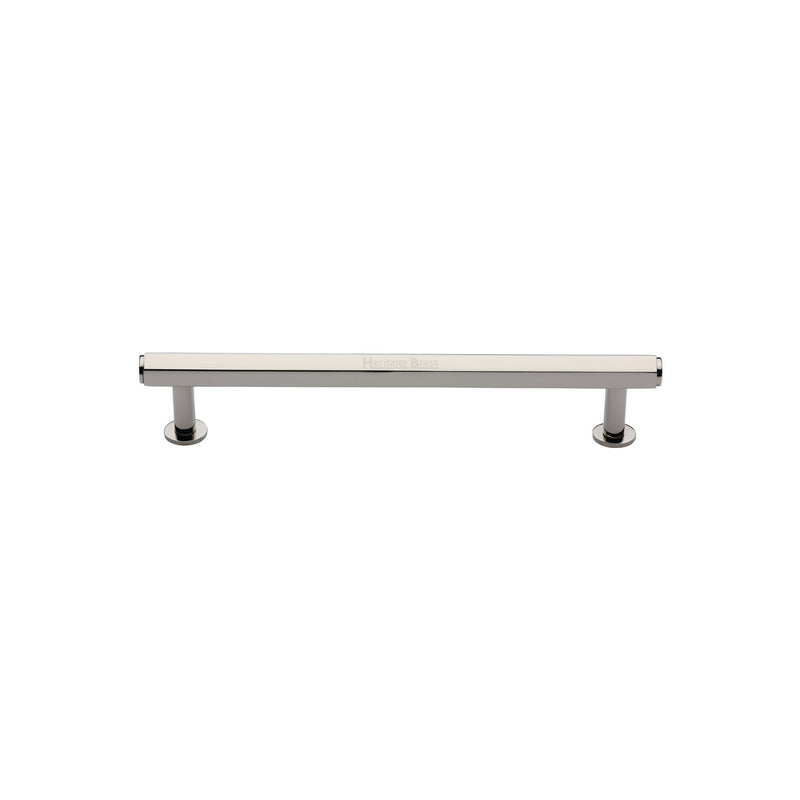 Heritage Brass Hexagon Cabinet Pull Handle with Rose