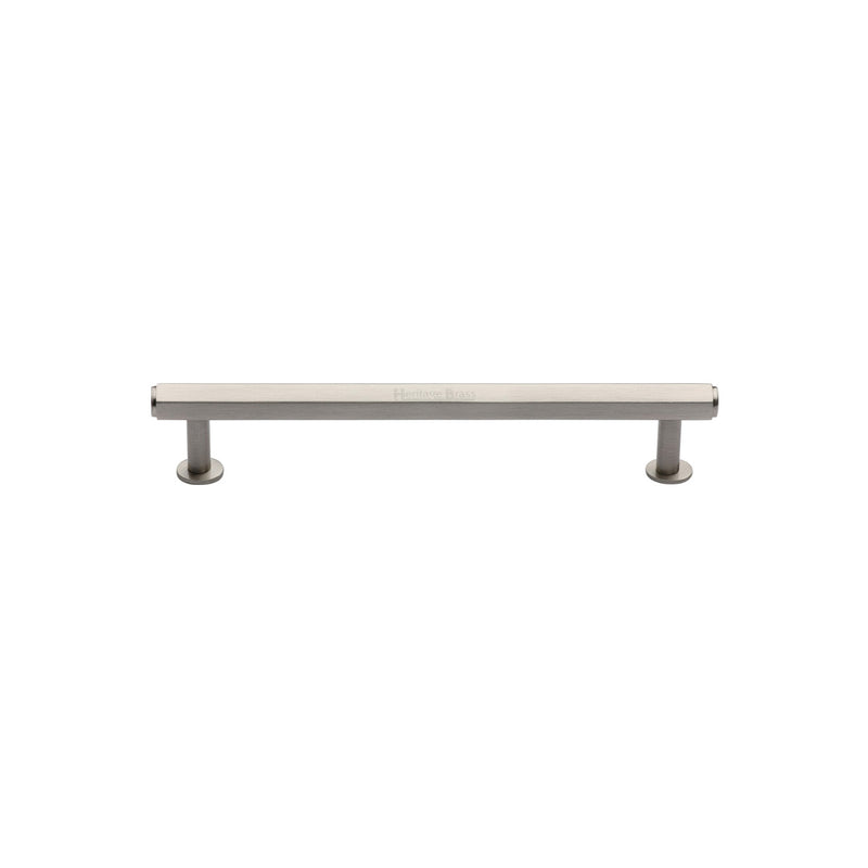 Heritage Brass Hexagon Cabinet Pull Handle with Rose