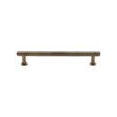 Heritage Brass Knurled Cabinet Pull Handle with Rose