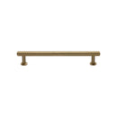 Heritage Brass Knurled Cabinet Pull Handle with Rose