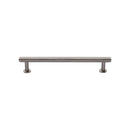 Heritage Brass Knurled Cabinet Pull Handle with Rose