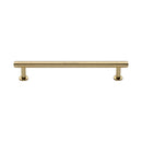 Heritage Brass Knurled Cabinet Pull Handle with Rose