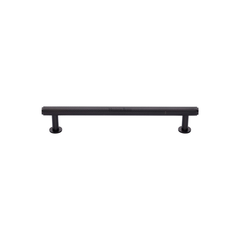 Heritage Brass Knurled Cabinet Pull Handle with Rose