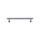 Heritage Brass Knurled Cabinet Pull Handle with Rose