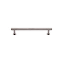 Heritage Brass Knurled Cabinet Pull Handle with Rose