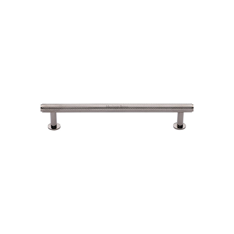 Heritage Brass Knurled Cabinet Pull Handle with Rose