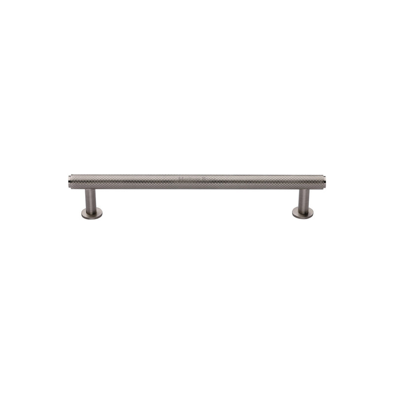 Heritage Brass Knurled Cabinet Pull Handle with Rose