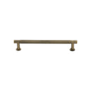 Heritage Brass Partial Knurled Cabinet Pull Handle with Rose