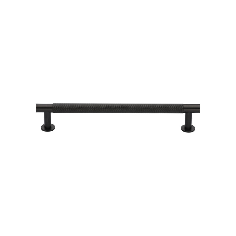Heritage Brass Partial Knurled Cabinet Pull Handle with Rose