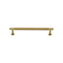 Heritage Brass Partial Knurled Cabinet Pull Handle with Rose