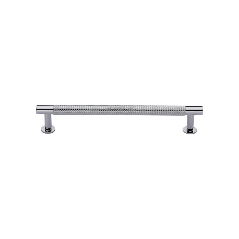 Heritage Brass Partial Knurled Cabinet Pull Handle with Rose