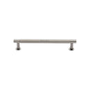 Heritage Brass Partial Knurled Cabinet Pull Handle with Rose