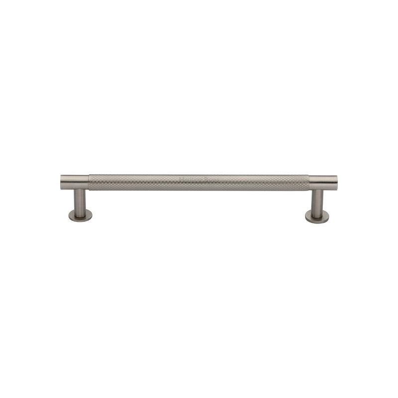 Heritage Brass Partial Knurled Cabinet Pull Handle with Rose