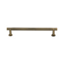 Heritage Brass Partial Knurled Cabinet Pull Handle with Rose