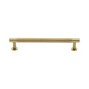 Heritage Brass Partial Knurled Cabinet Pull Handle with Rose