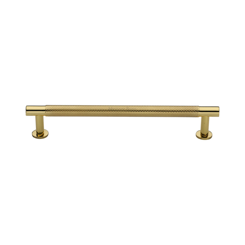 Heritage Brass Partial Knurled Cabinet Pull Handle with Rose
