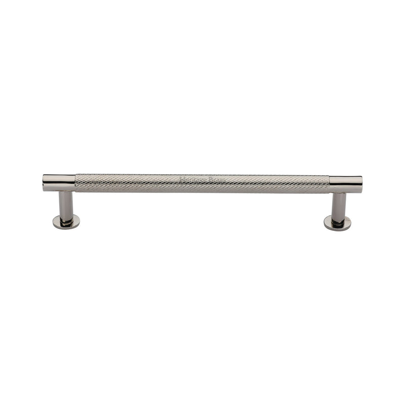 Heritage Brass Partial Knurled Cabinet Pull Handle with Rose