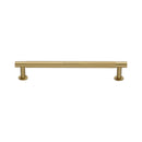 Heritage Brass Partial Knurled Cabinet Pull Handle with Rose