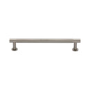 Heritage Brass Partial Knurled Cabinet Pull Handle with Rose