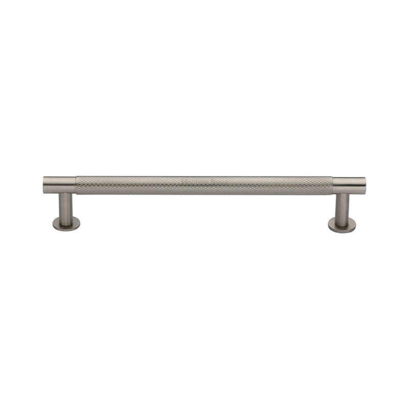 Heritage Brass Partial Knurled Cabinet Pull Handle with Rose