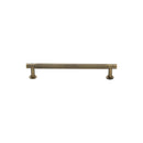 Heritage Brass Partial Knurled Cabinet Pull Handle with Rose
