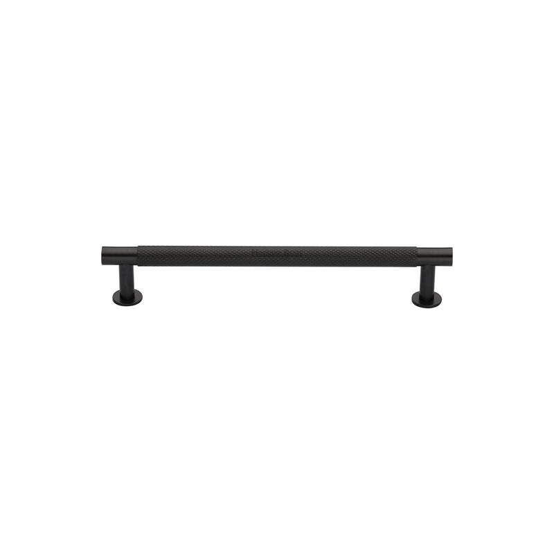 Heritage Brass Partial Knurled Cabinet Pull Handle with Rose