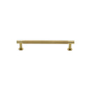 Heritage Brass Partial Knurled Cabinet Pull Handle with Rose
