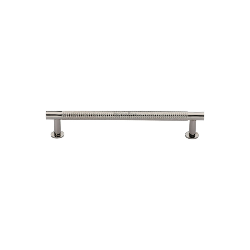 Heritage Brass Partial Knurled Cabinet Pull Handle with Rose