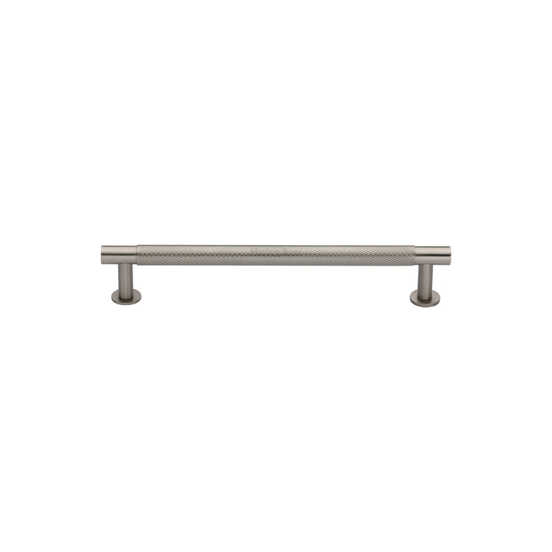 Heritage Brass Partial Knurled Cabinet Pull Handle with Rose