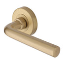 Heritage Brass Octave Door Handle on Round Rose