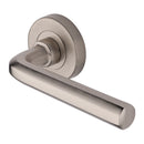 Heritage Brass Octave Door Handle on Round Rose