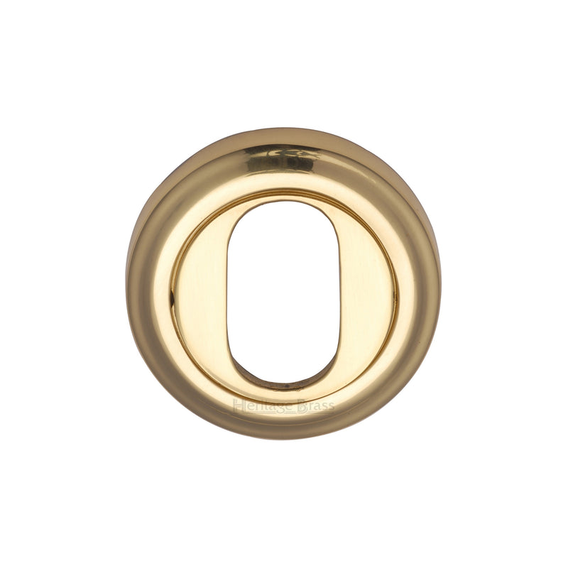 Heritage Brass Oval Profile Cylinder Escutcheon Round - V5010
