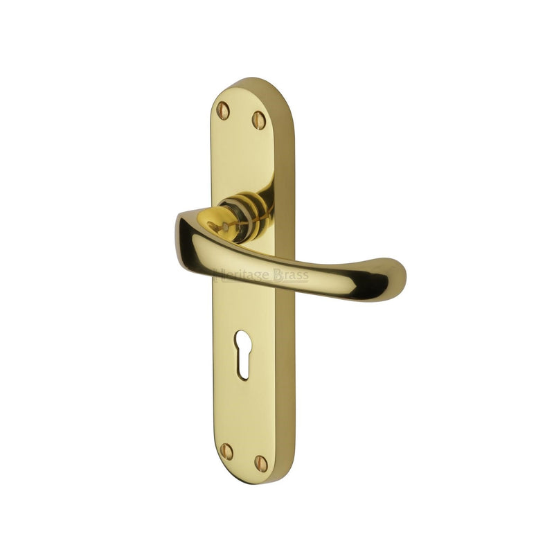 Heritage Brass Gloucester Door Handle on Plate
