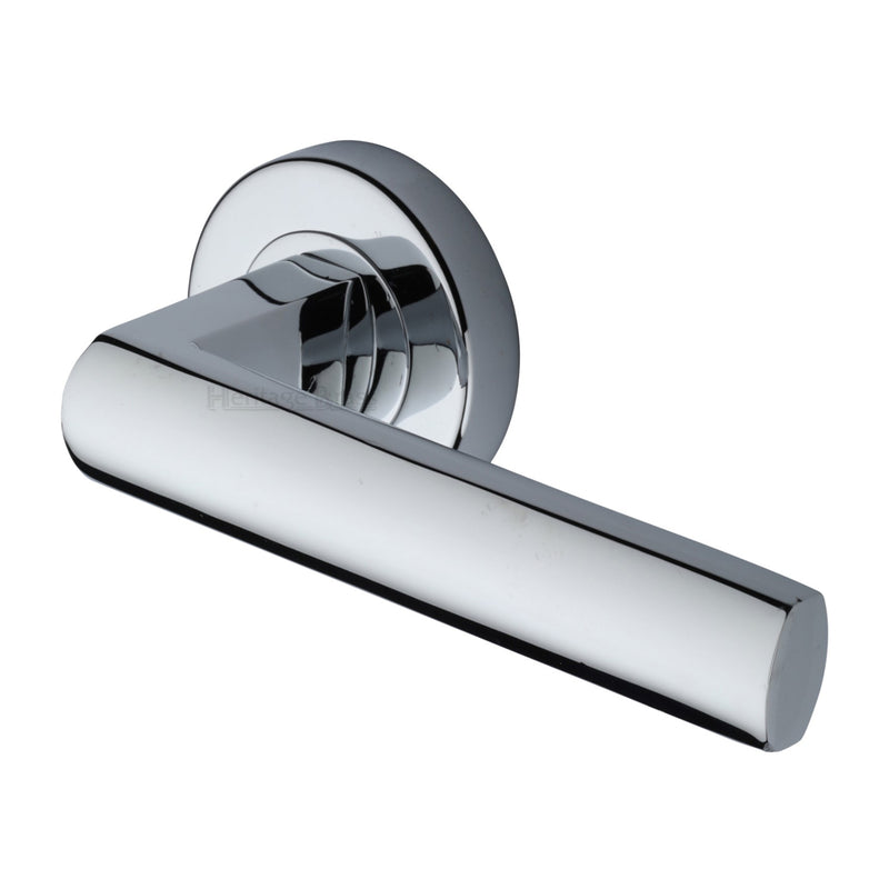 Heritage Brass Poseidon Door Handle on Round Rose