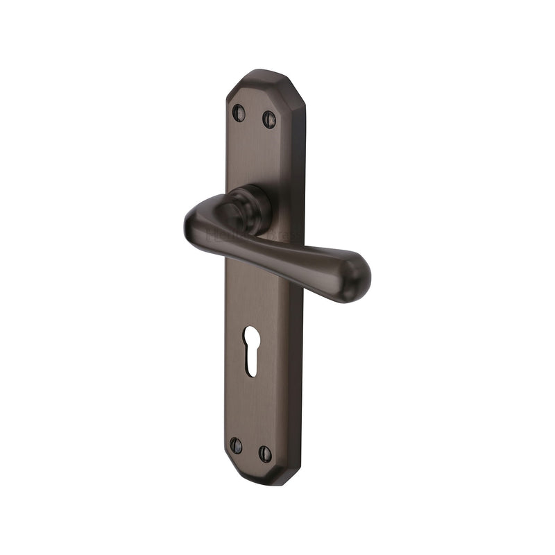 Heritage Brass Charlbury Door Handle on Plate