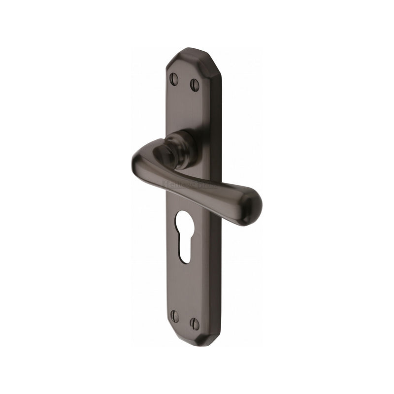 Heritage Brass Charlbury Door Handle on Plate