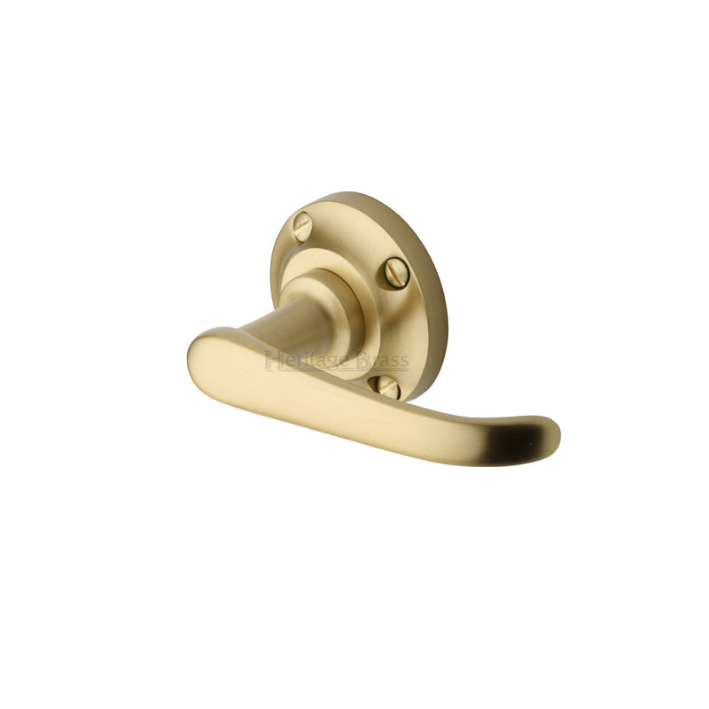 Heritage Brass Windsor Door Handle on Round Rose
