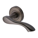 Heritage Brass Algarve Door Handle on Round Rose