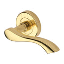 Heritage Brass Algarve Door Handle on Round Rose