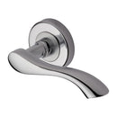 Heritage Brass Algarve Door Handle on Round Rose