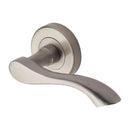 Heritage Brass Algarve Door Handle on Round Rose