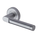 Heritage Brass Celia Door Handle on Round Rose