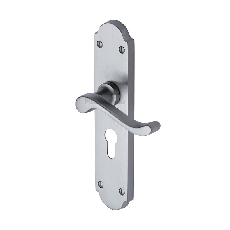 Heritage Brass Savoy Long Door Handle on Plate