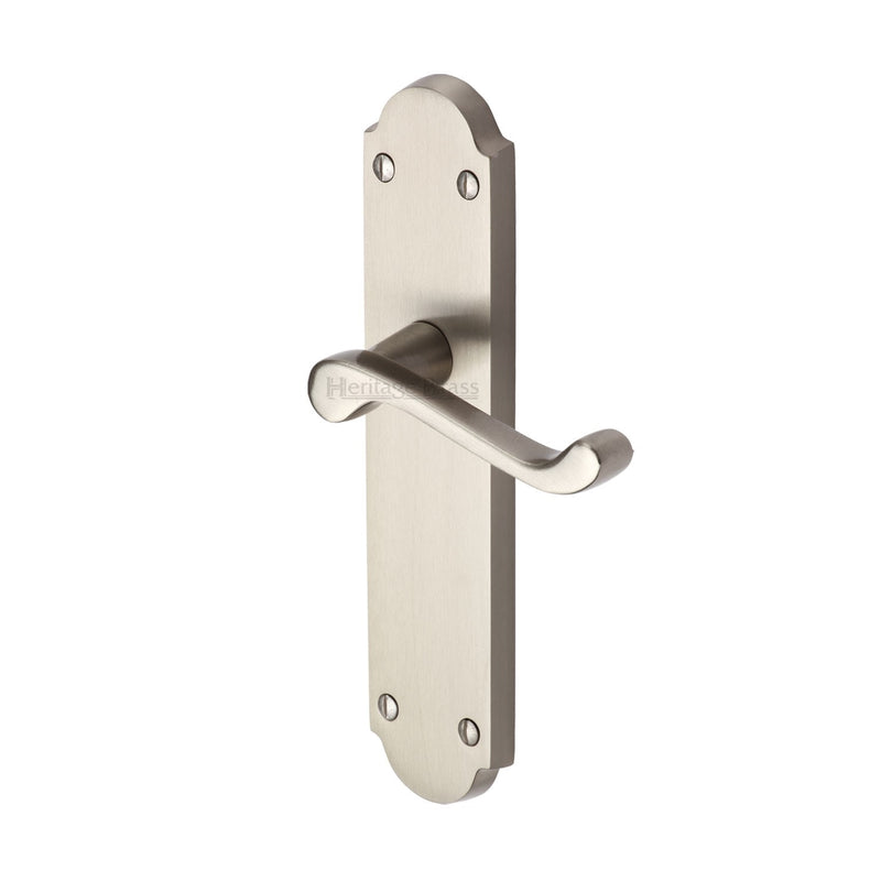 Heritage Brass Savoy Long Door Handle on Plate