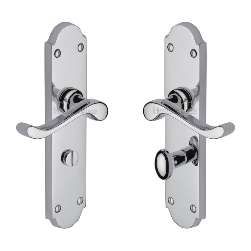 Heritage Brass Savoy Long Door Handle on Plate