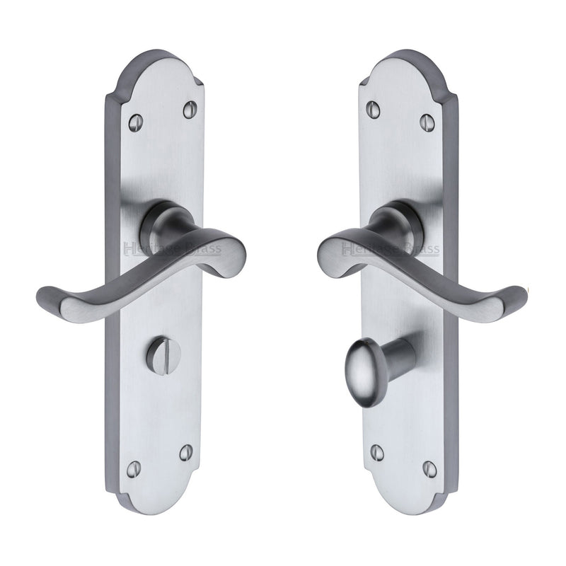 Heritage Brass Savoy Long Door Handle on Plate